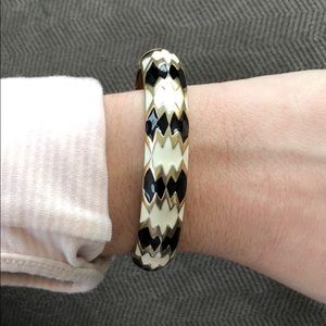 Gold, black and white bracelet